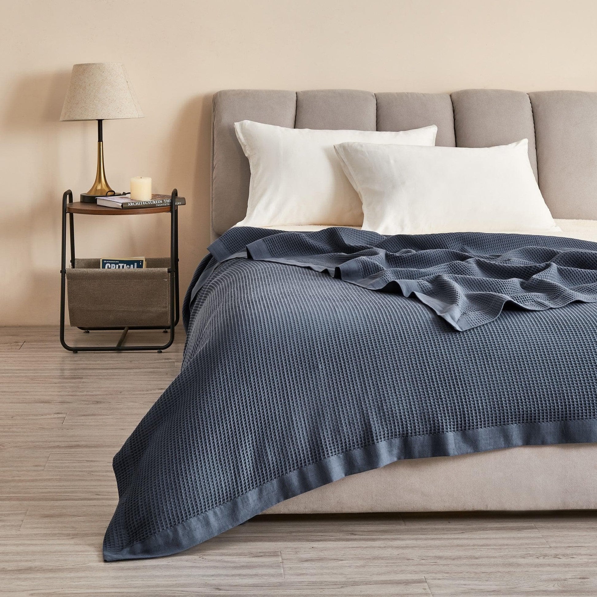 100% Cotton Small Waffle Weave Blanket