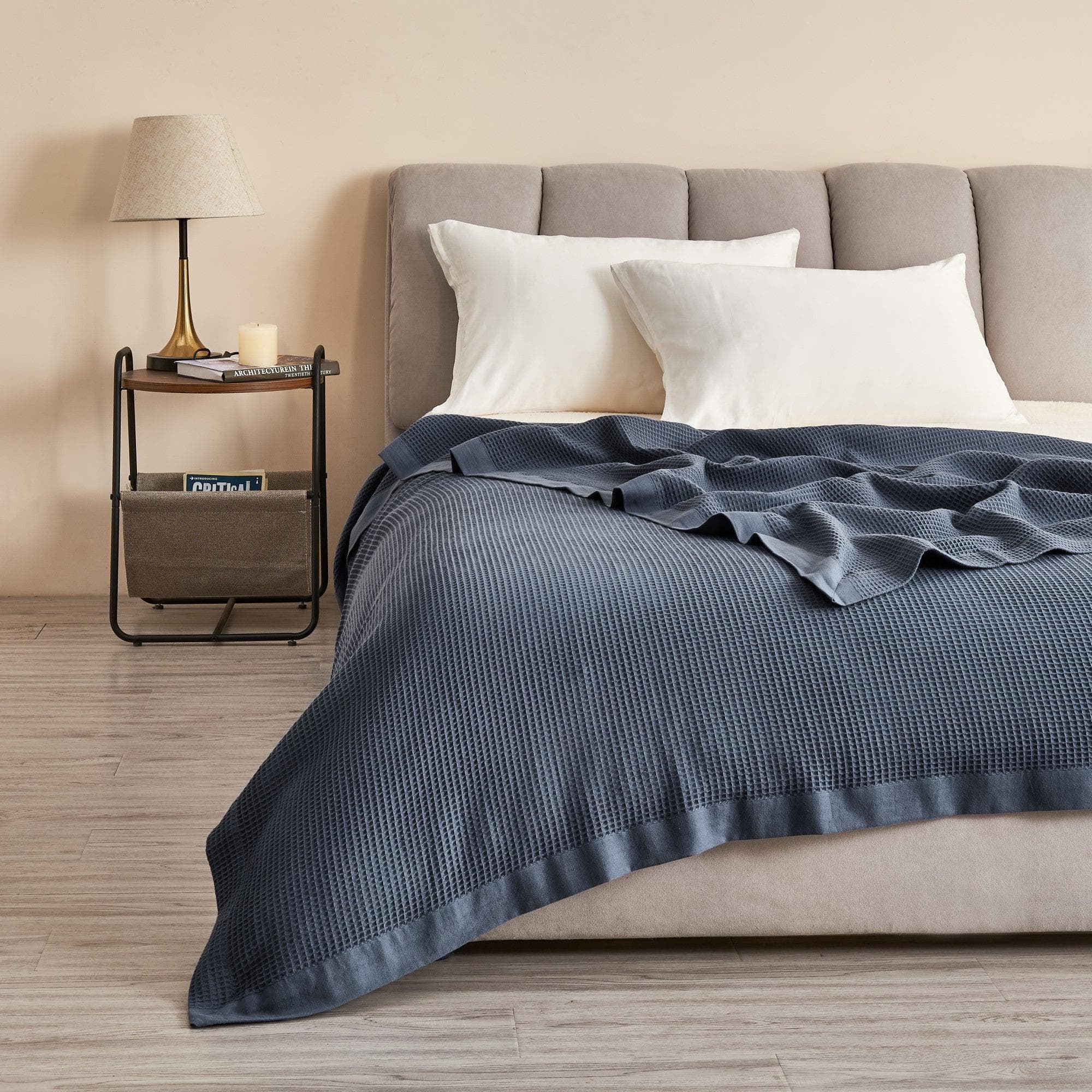 100% Cotton Small Waffle Weave Blanket