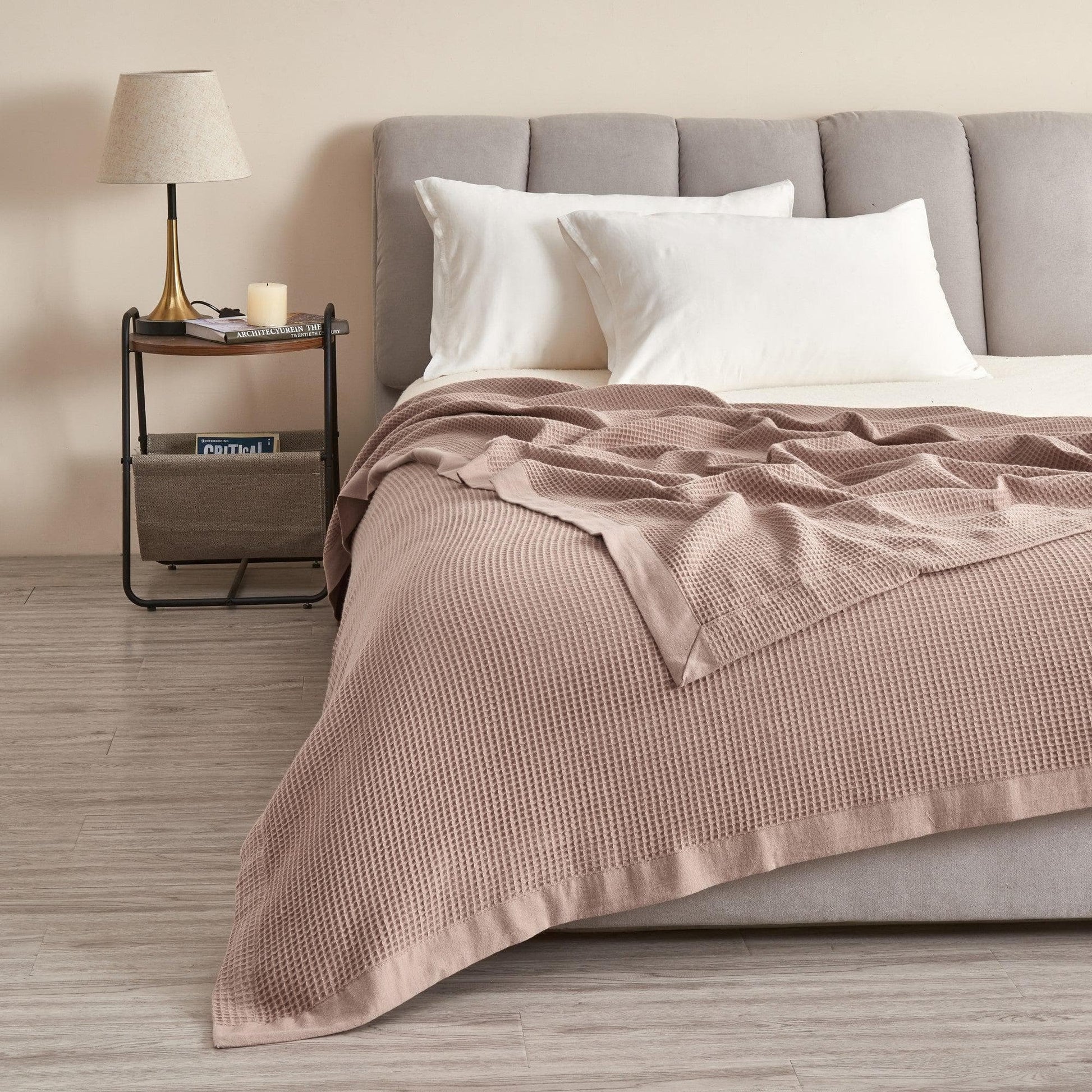 100% Cotton Small Waffle Weave Blanket