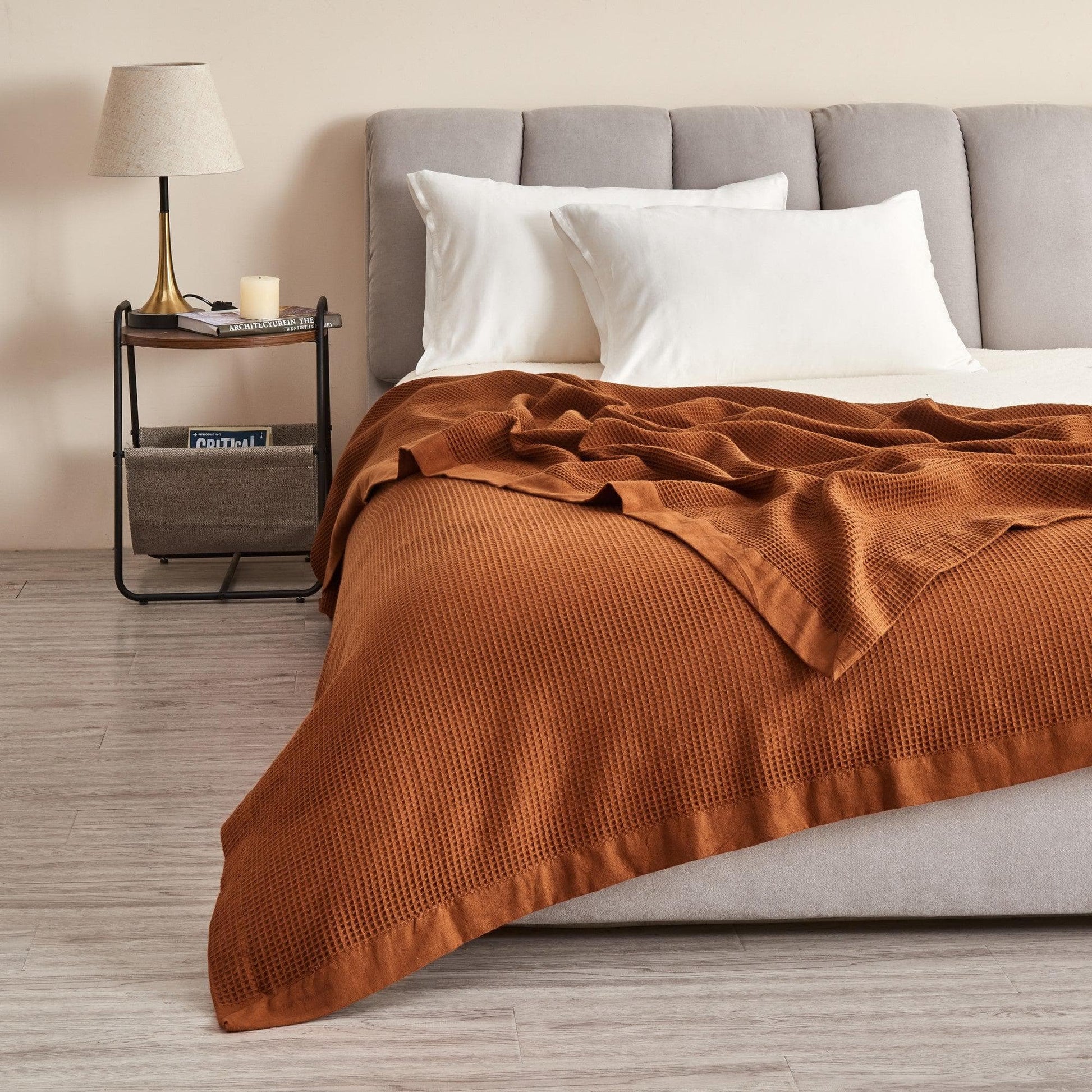 100% Cotton Small Waffle Weave Blanket