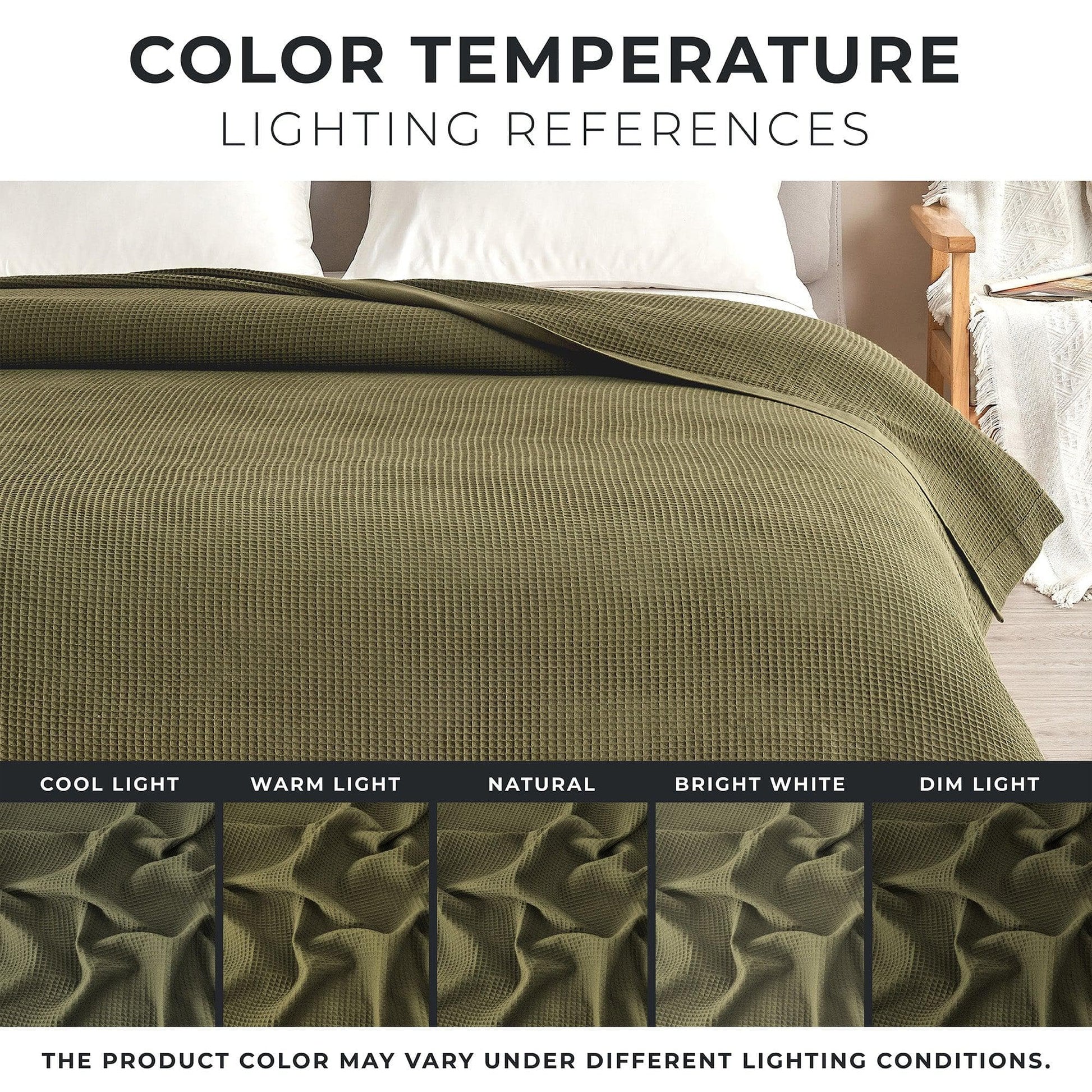 100% Cotton Small Waffle Weave Blanket
