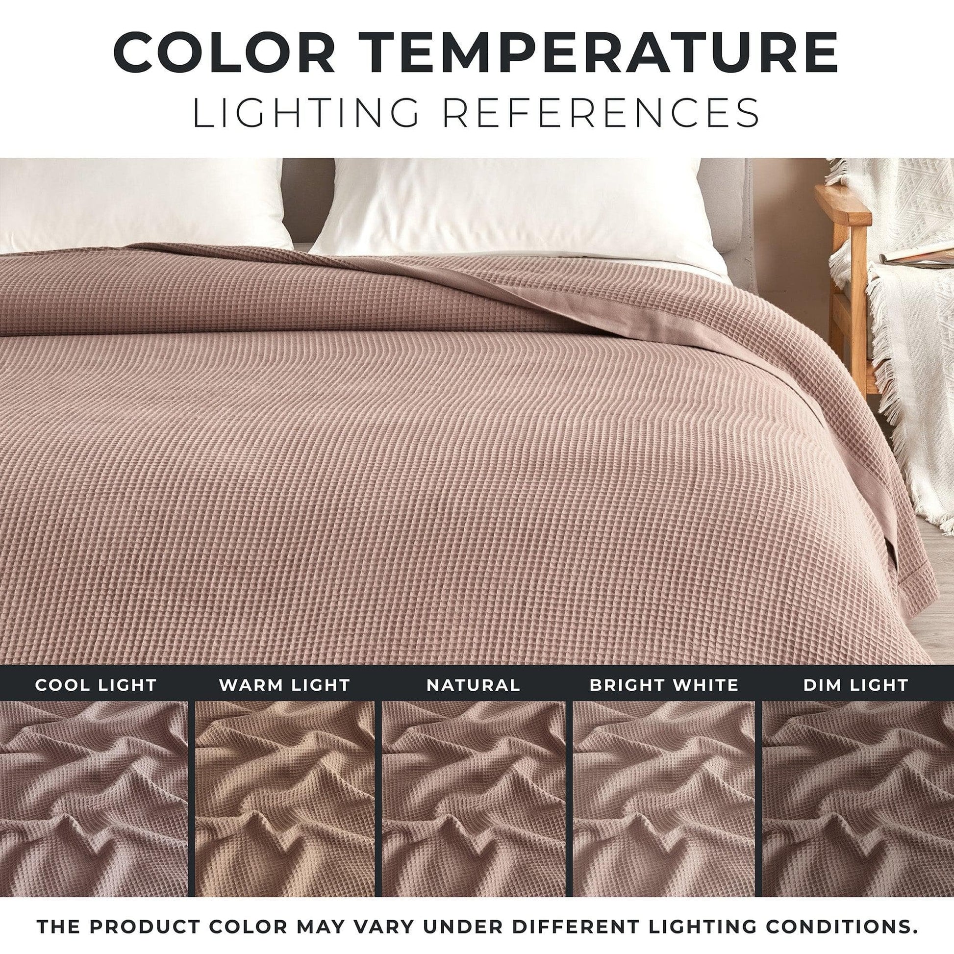 100% Cotton Small Waffle Weave Blanket