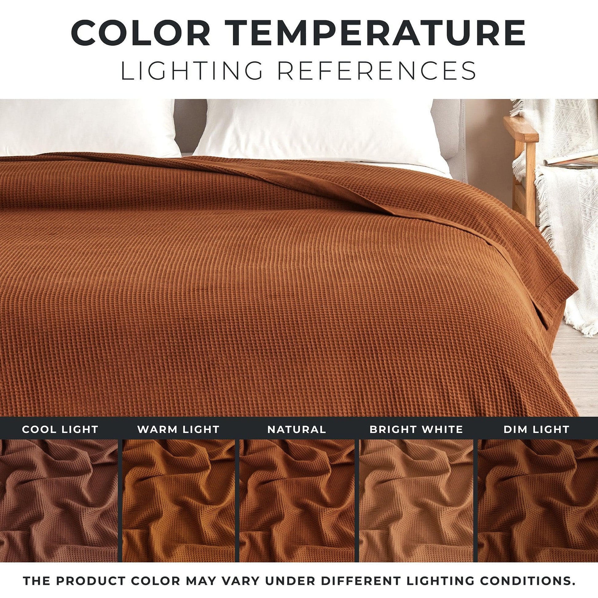 100% Cotton Small Waffle Weave Blanket