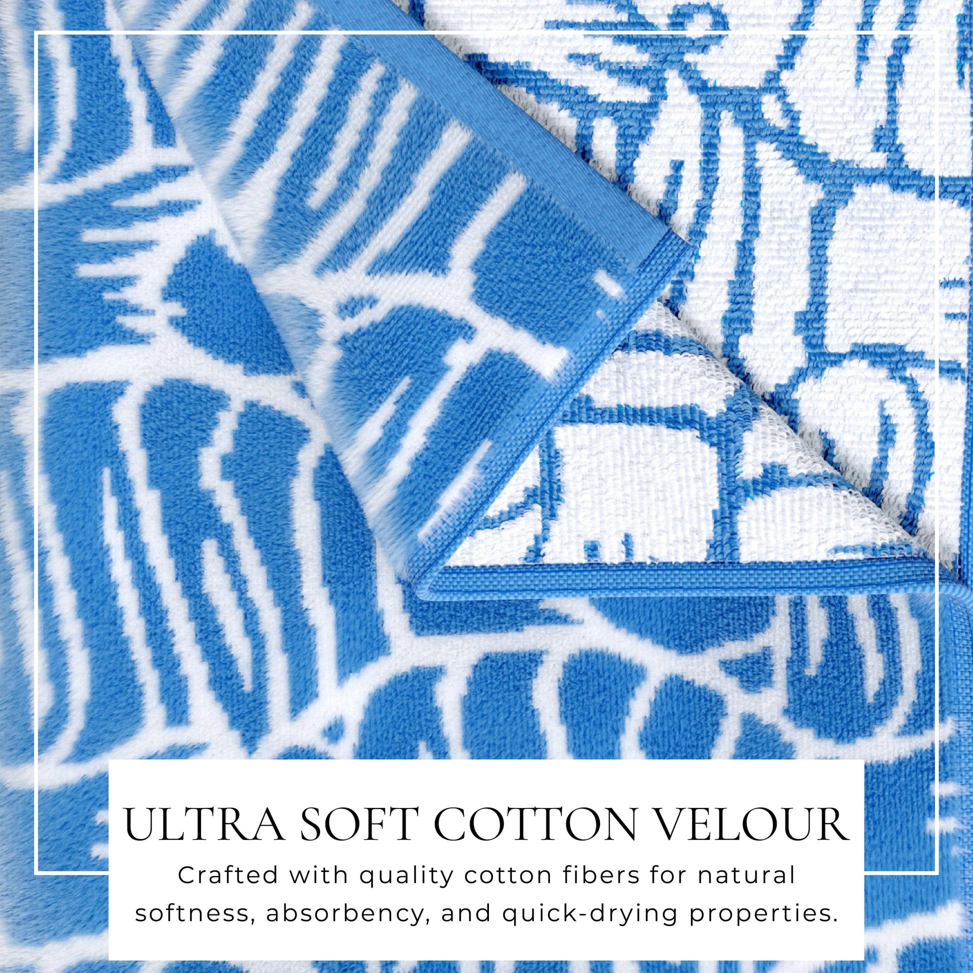 Oversized Retro Printed Beach Towel - St. Barts Collection