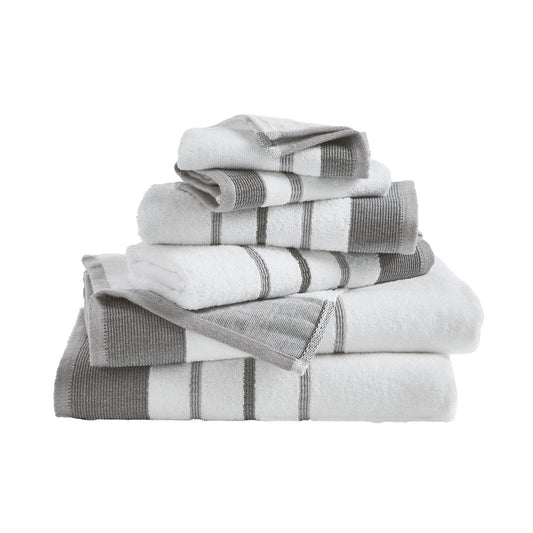 Decorative Cotton Stripe Bath Towel Set - Noelle Collection - The Peony Haus