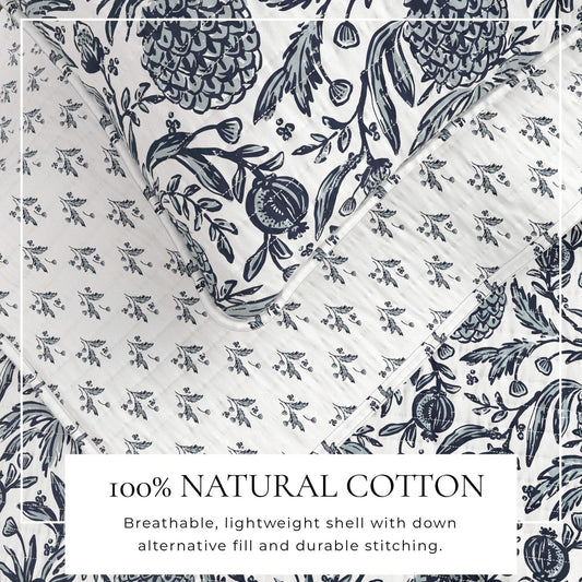 Coastal Printed Cotton Quilt Set - Bernice Collection - The Peony Haus