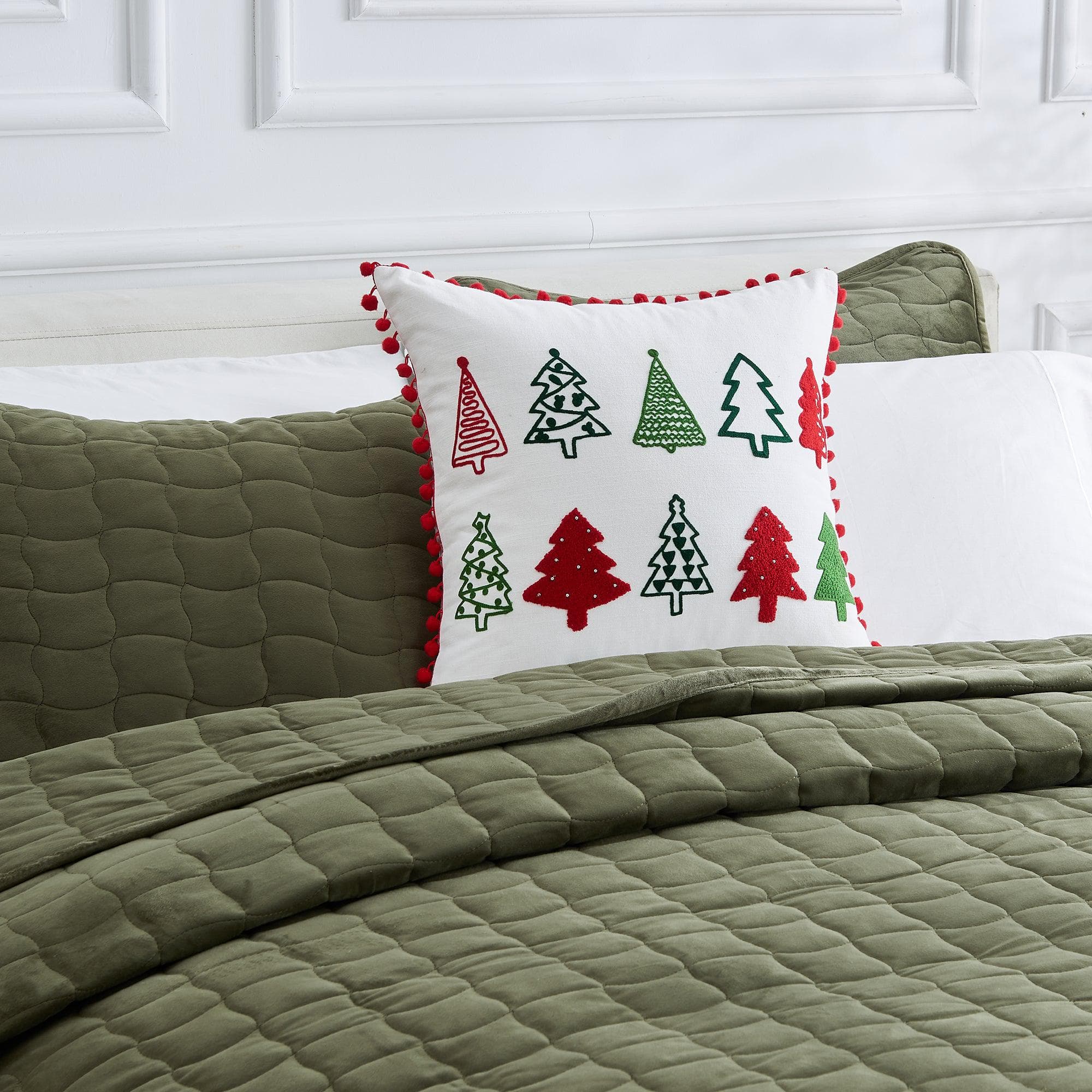 Holiday Throw Pillow - Jubilee Collection -  90% Cotton Cover