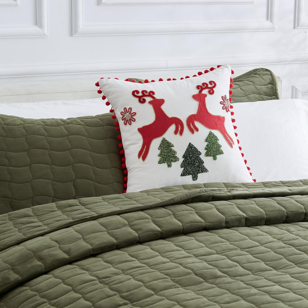 Holiday Throw Pillow - Jubilee Collection -  90% Cotton Cover