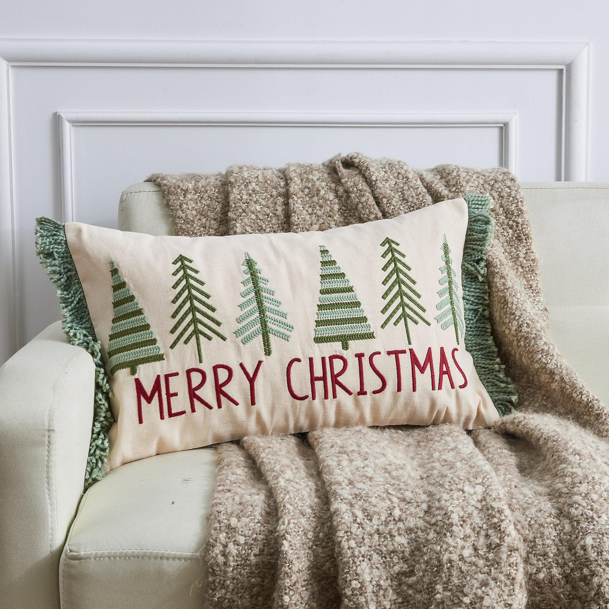 Holiday Throw Pillow - Jubilee Collection -  90% Cotton Cover