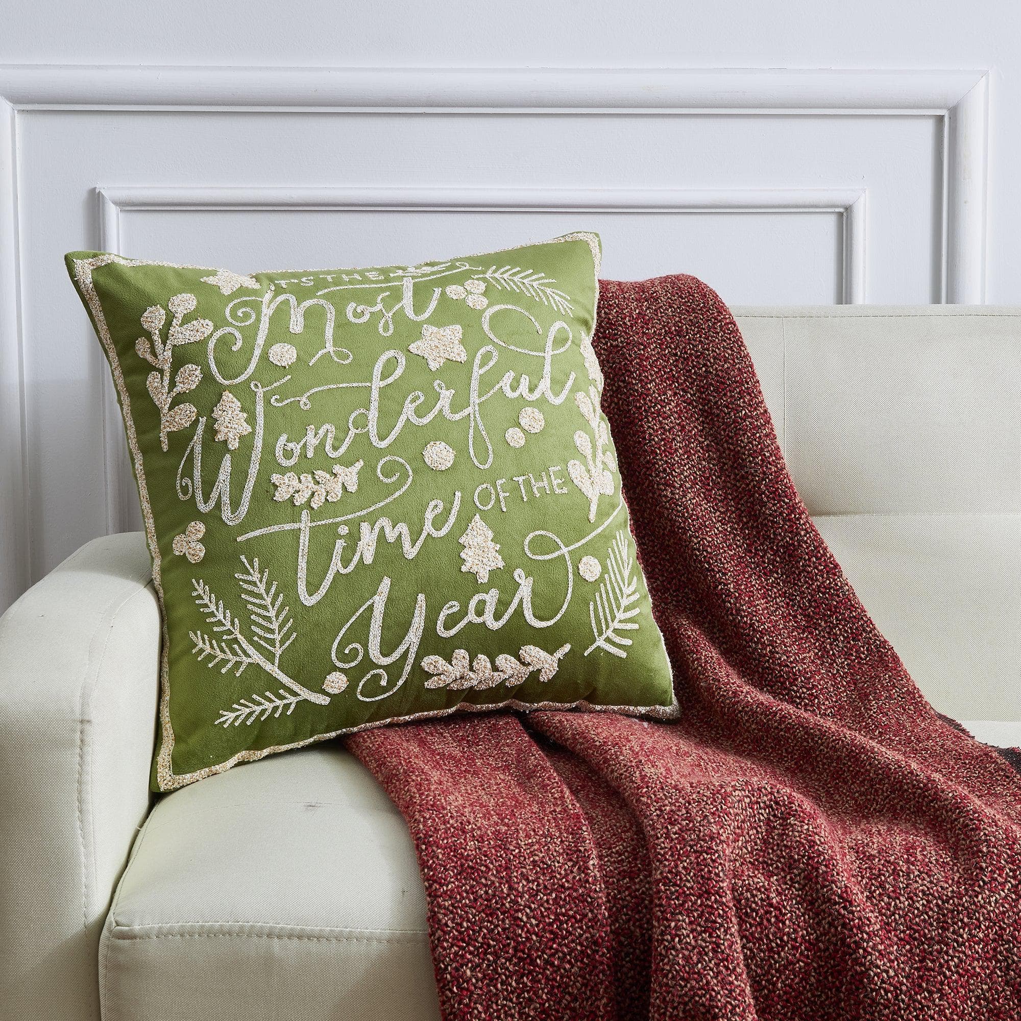 Holiday Throw Pillow - Jubilee Collection -  90% Cotton Cover