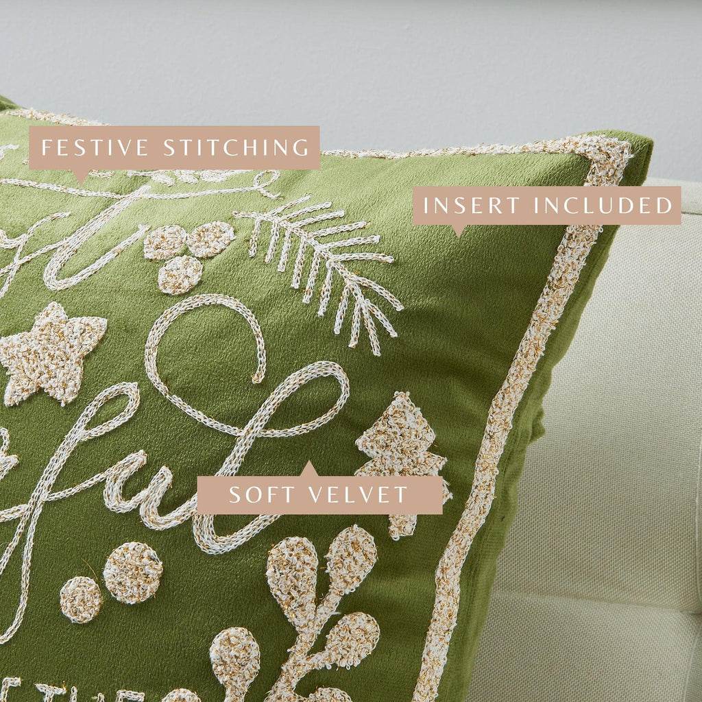 Holiday Throw Pillow - Jubilee Collection -  90% Cotton Cover
