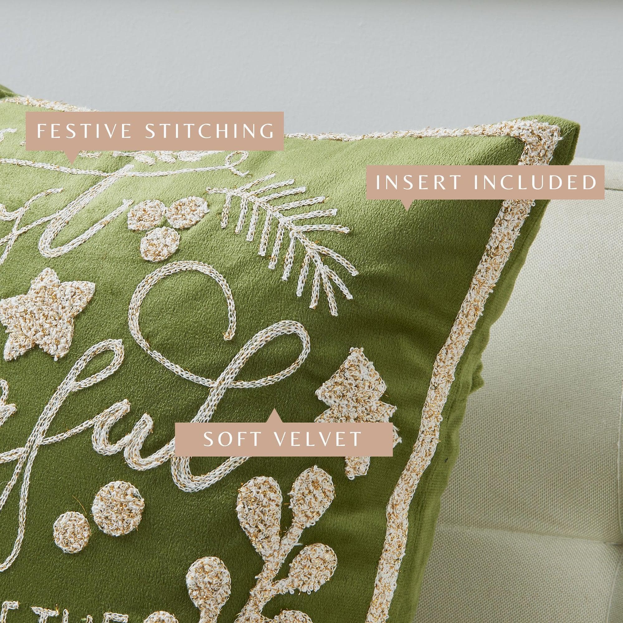 Holiday Throw Pillow - Jubilee Collection -  90% Cotton Cover