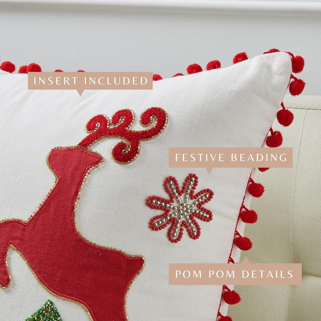 Holiday Throw Pillow - Jubilee Collection -  90% Cotton Cover
