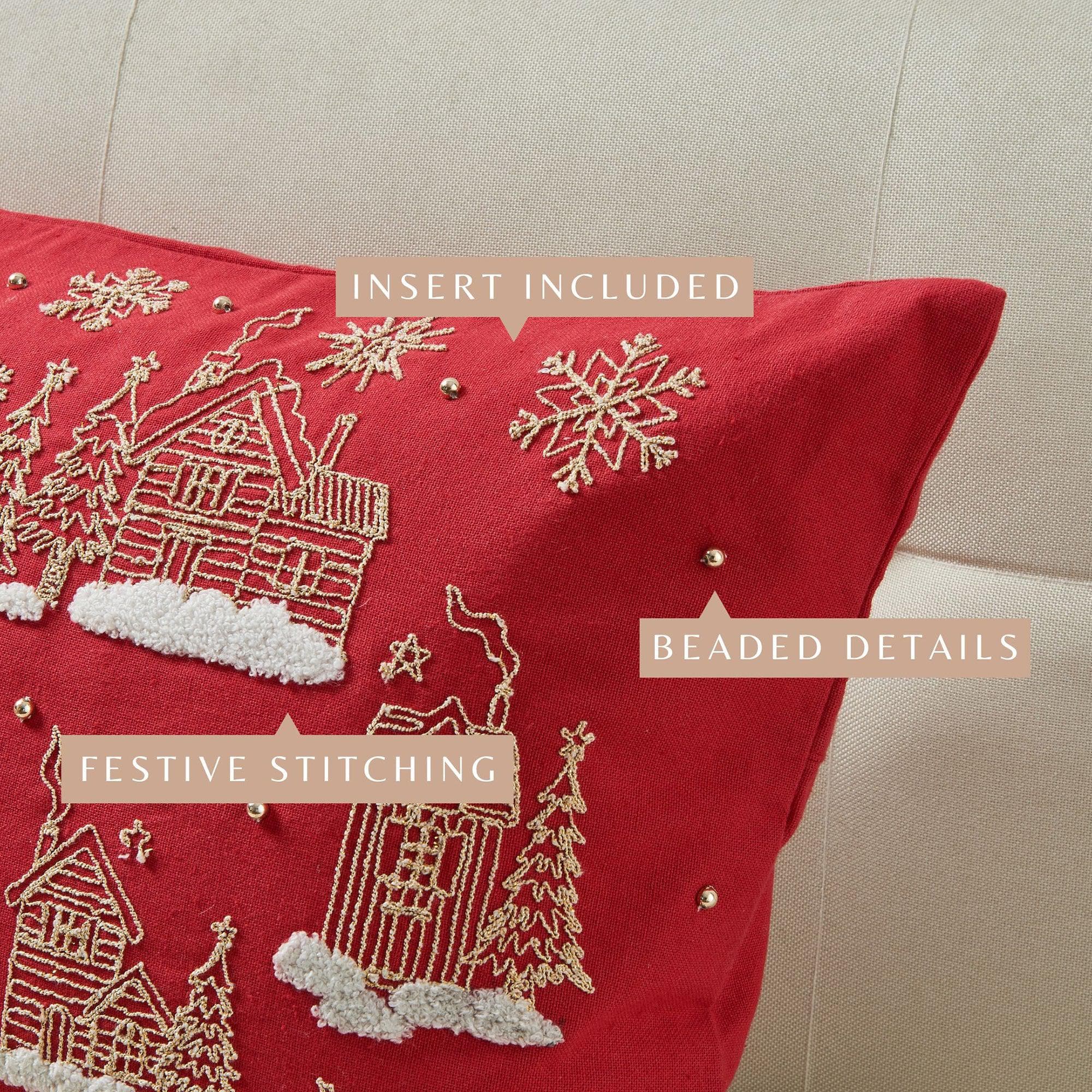 Holiday Throw Pillow - Jubilee Collection -  90% Cotton Cover