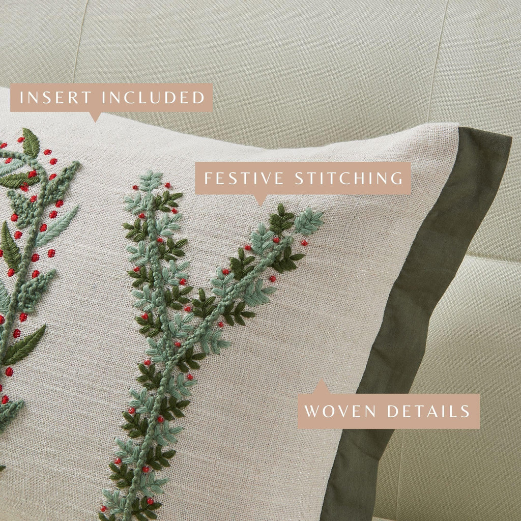 Holiday Throw Pillow - Jubilee Collection -  90% Cotton Cover