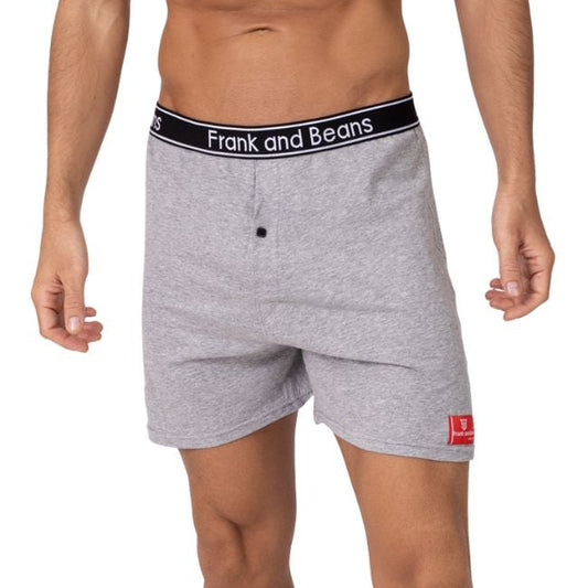 Mens Cotton Boxer Shorts Grey - The Peony Haus