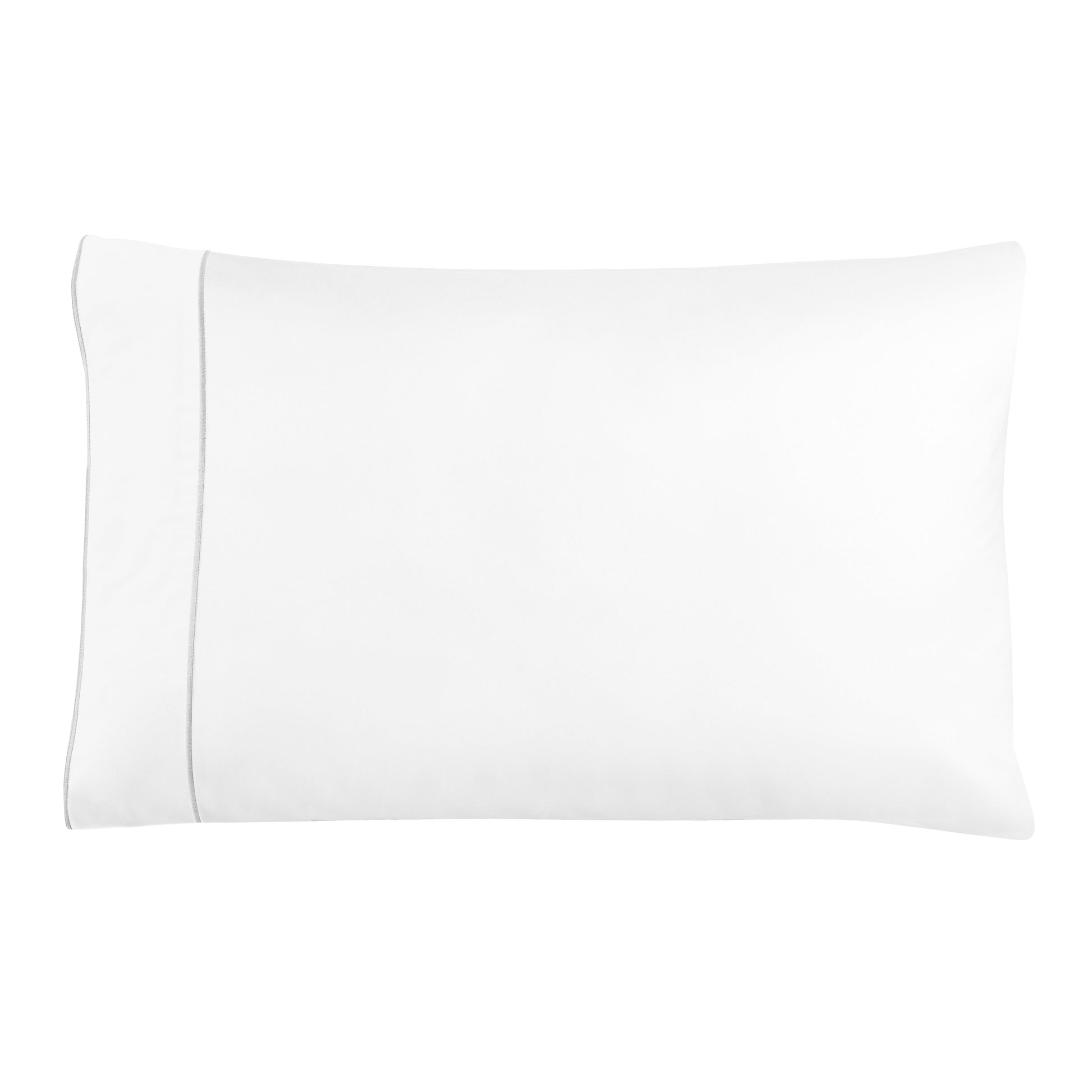 600 Thread Count Framed Sateen Embroidered Cotton Pillowcase Pair