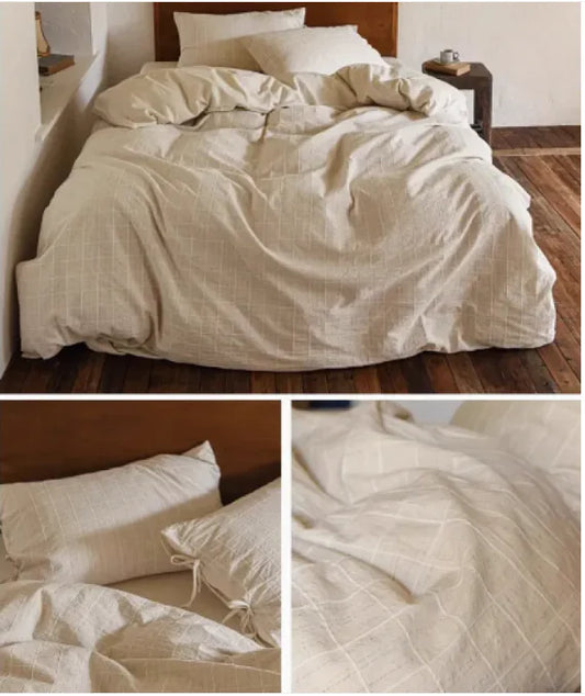 Wabi-Sabi Linen Cotton Quilt Cover - The Peony Haus