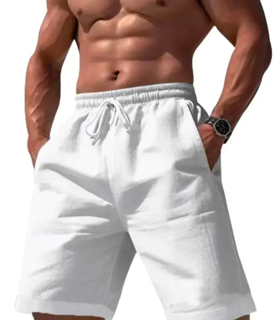 Loose Linen Cotton Shorts - The Peony Haus