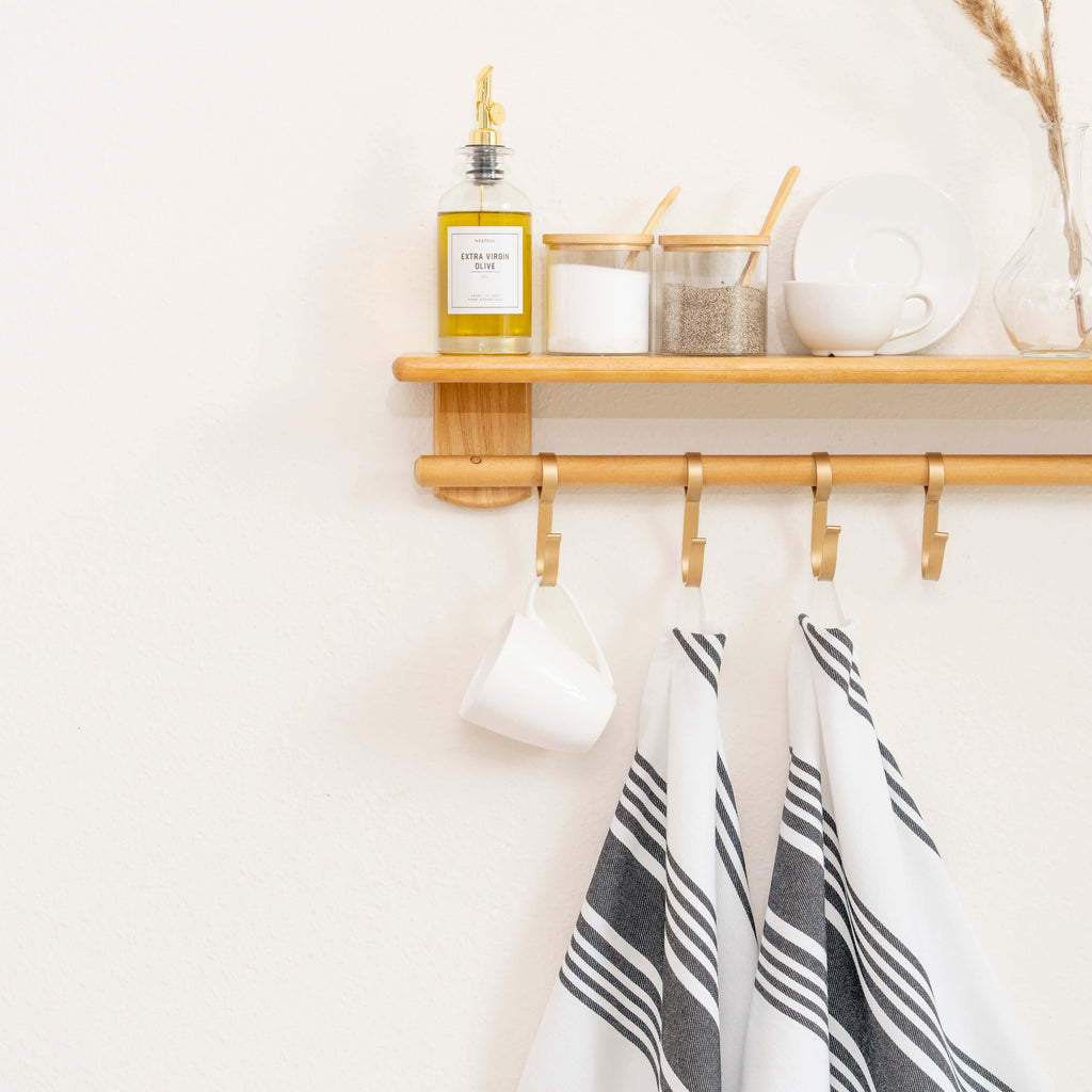 Striped Kitchen Towels - The Peony Haus