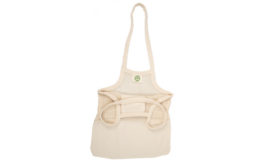 Mesh & Fabric Tote Bag - The Peony Haus