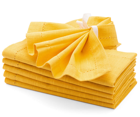 Yellow Hemstitch Napkins
