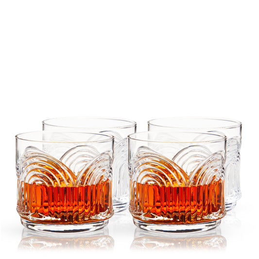 Beau Crystal Lowball Tumblers Set of 4