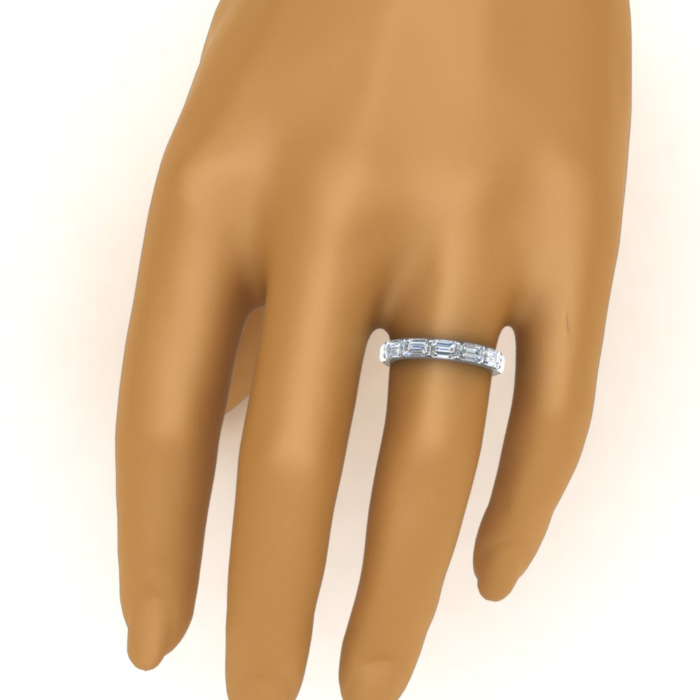 Horizontal Emerald Cut Classic Band