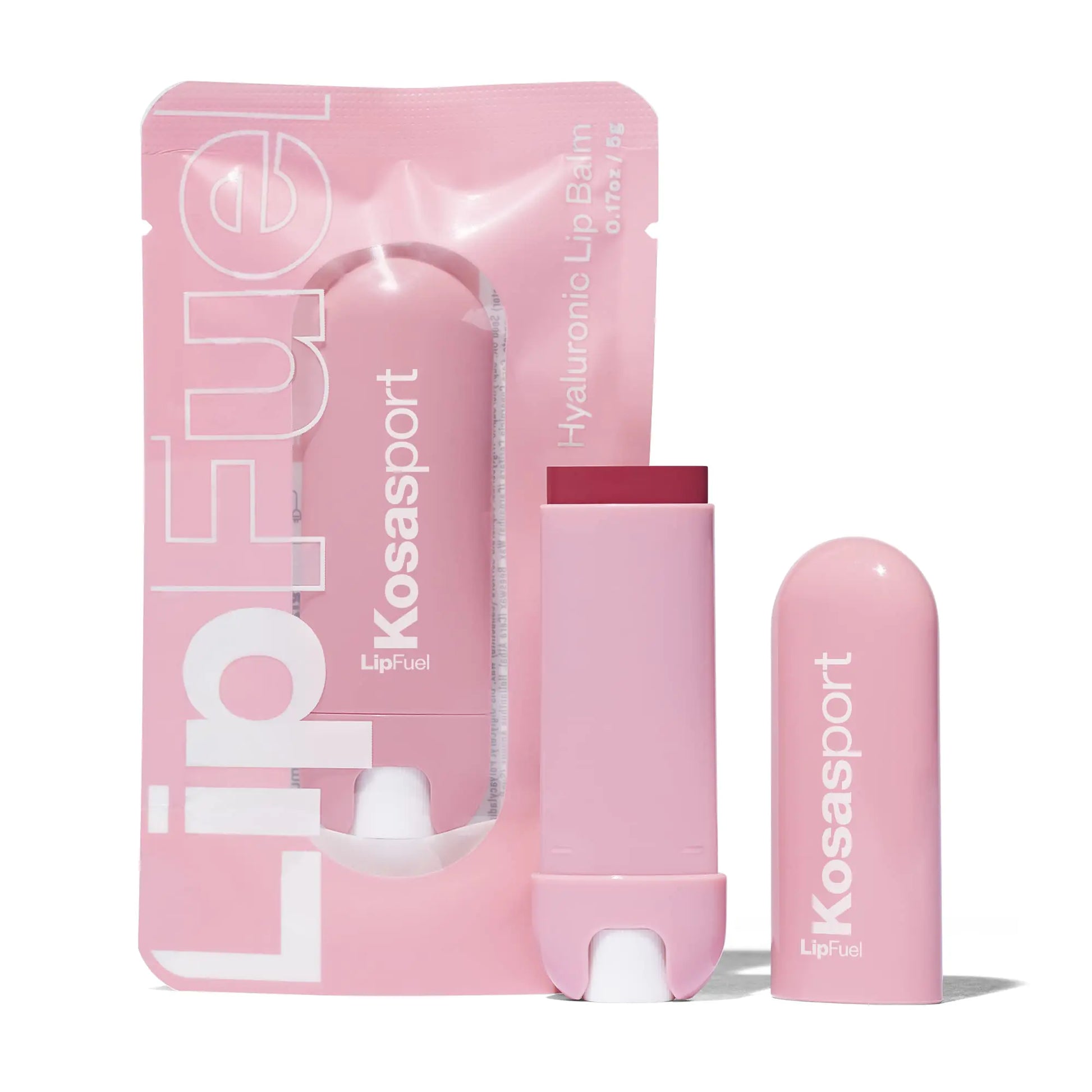 Kosas Lipfuel Hyaluronic Active Sport Lip Balm - Hydrates Energizes and Protects - Natural Lip Treatment and Care (Rush)