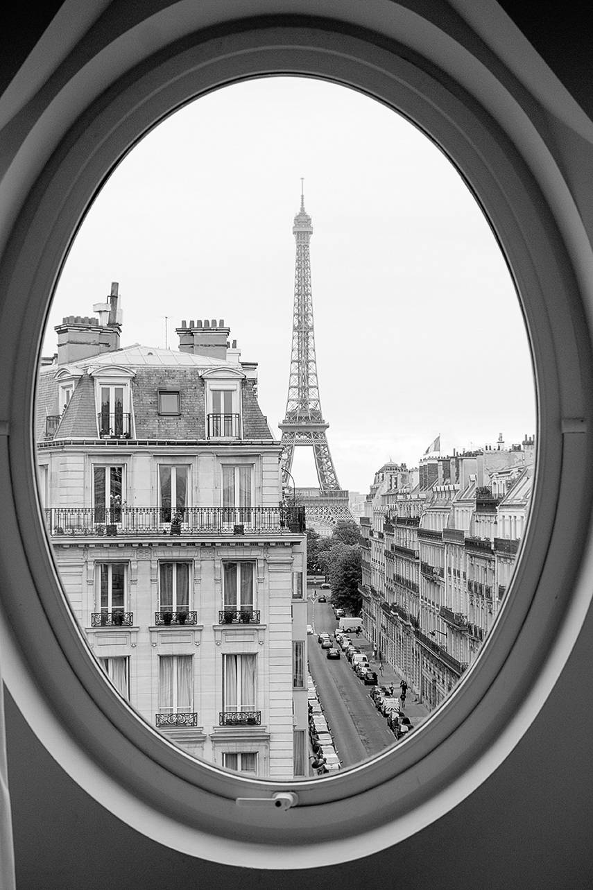 Eiffel Tower Room with a View Print