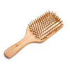 Natural Bamboo Hair Brush - Zero Waste Plastic Free Detangling Brush - The Peony Haus