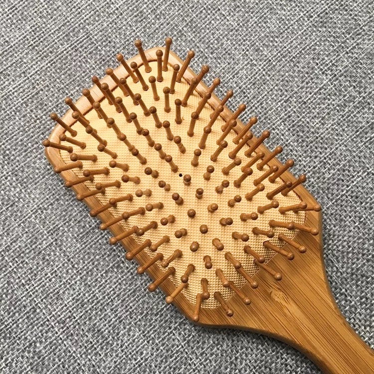 Natural Bamboo Hair Brush - Zero Waste Plastic Free Detangling Brush - The Peony Haus