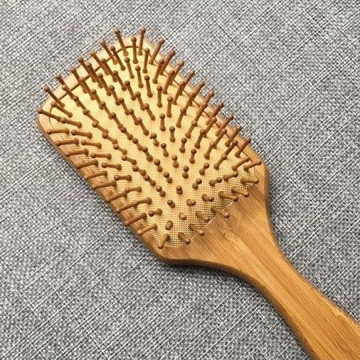 Natural Bamboo Hair Brush - Zero Waste Plastic Free Detangling Brush - The Peony Haus