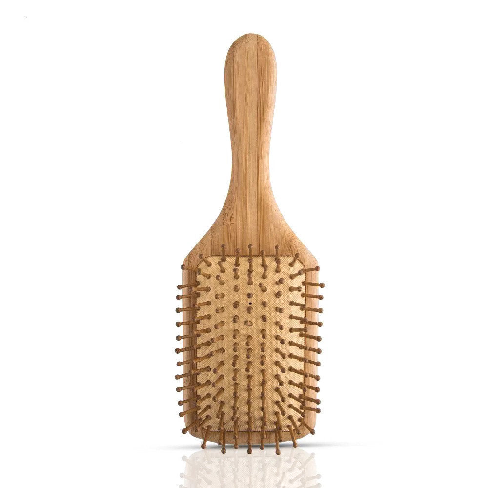 Natural Bamboo Hair Brush - Zero Waste Plastic Free Detangling Brush - The Peony Haus