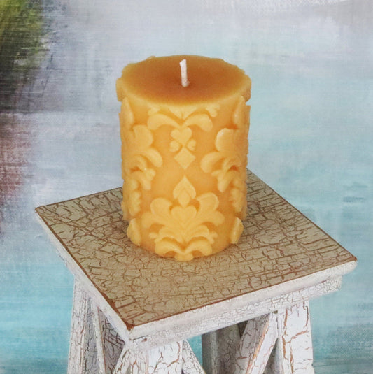 Fleur De Lis Pillar Candle