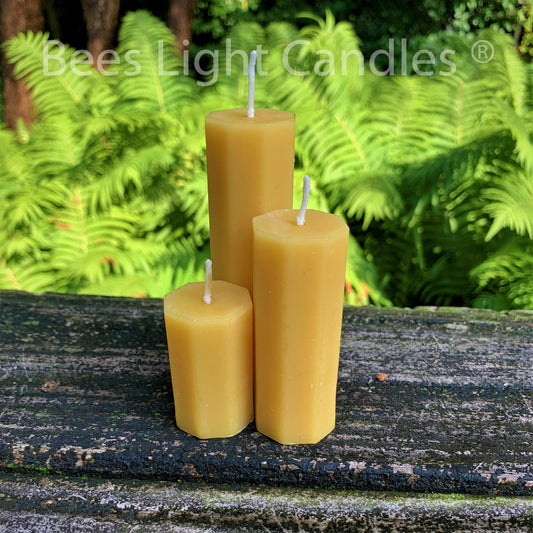Octagon Beeswax Pillar Candles
