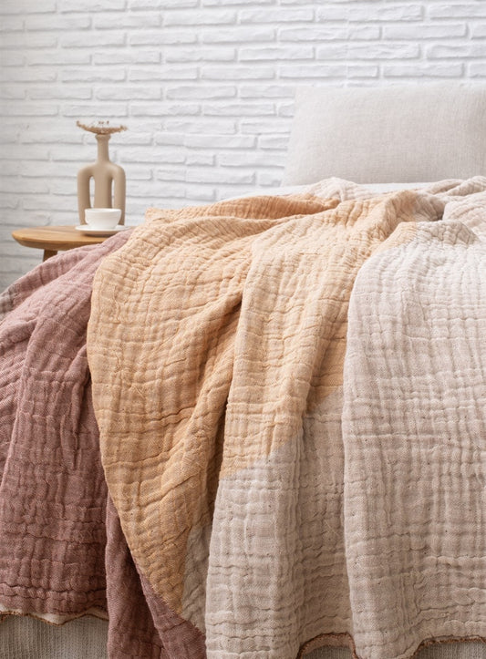 Cotton Boho Throw Blanket - The Peony Haus
