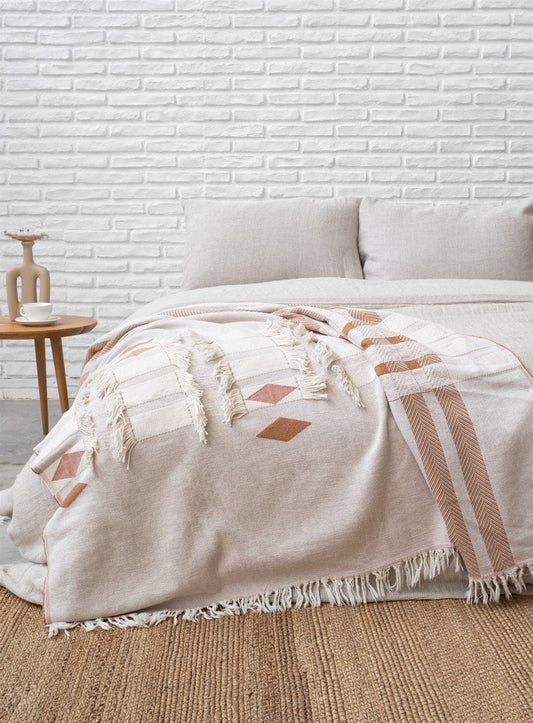 Cotton Boho Sofa Throw Blanket - The Peony Haus