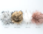Ivory Peruvian Wool Knit Hat with Faux Fur Pom Pom