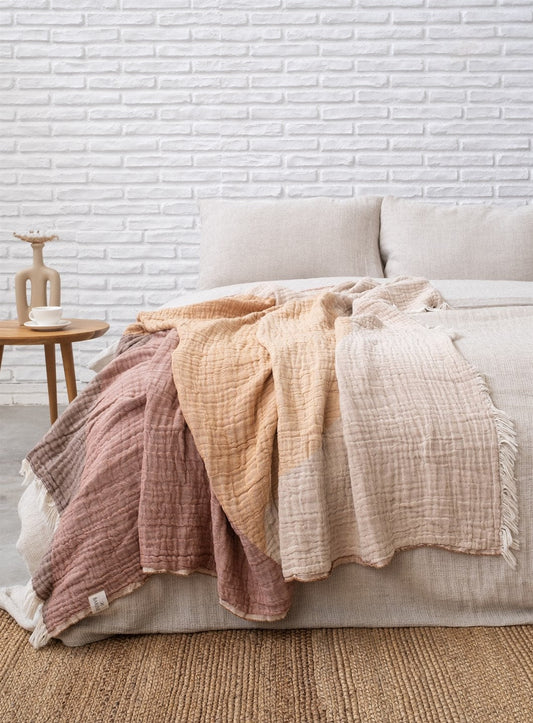 Cotton Boho Throw Blanket - The Peony Haus