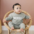 Merry Graphic Organic Cotton 2pc Jogger Set - 95% Cotton