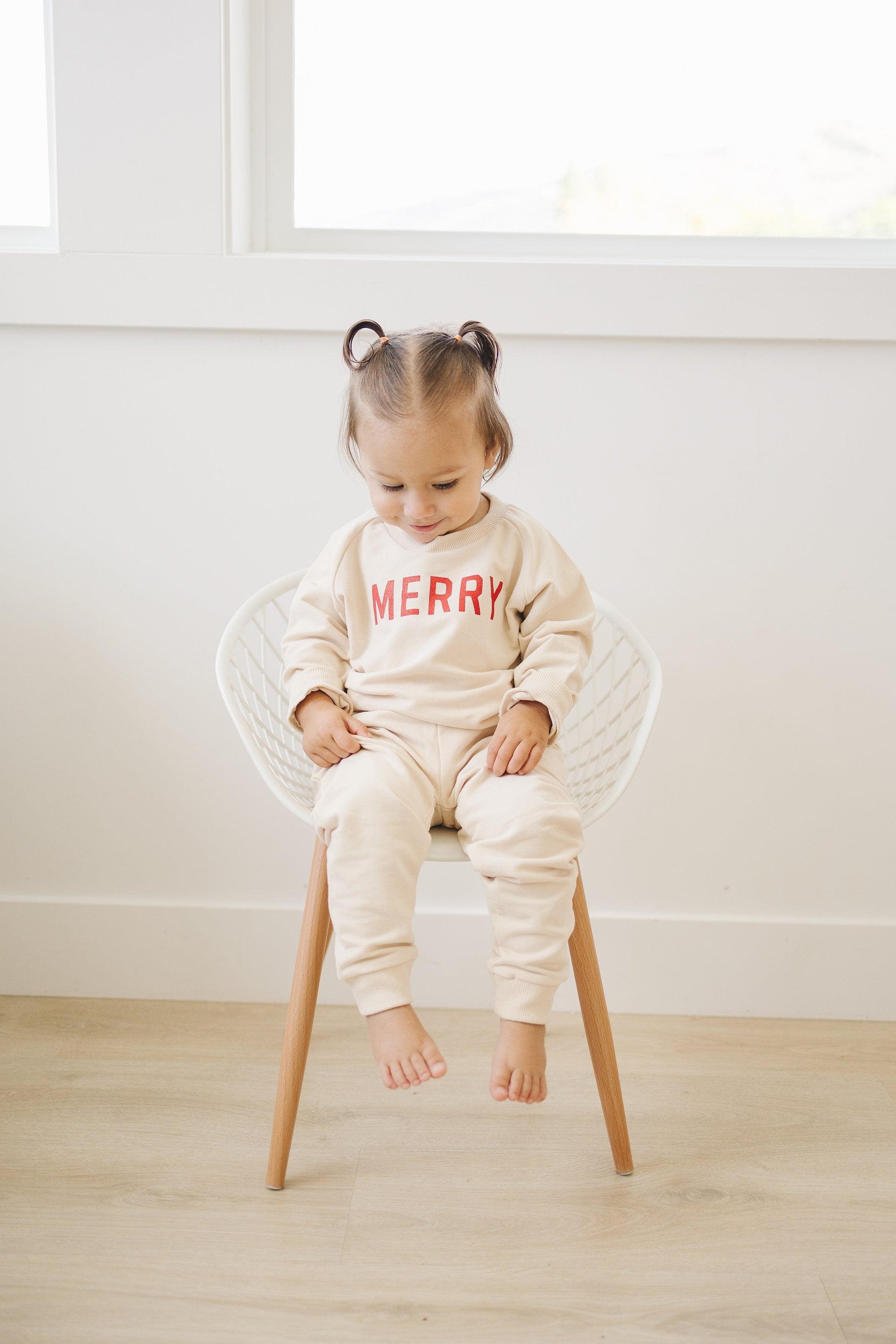 Merry Organic Cotton Crewneck Sweatshirt - Cream - 95% Cotton