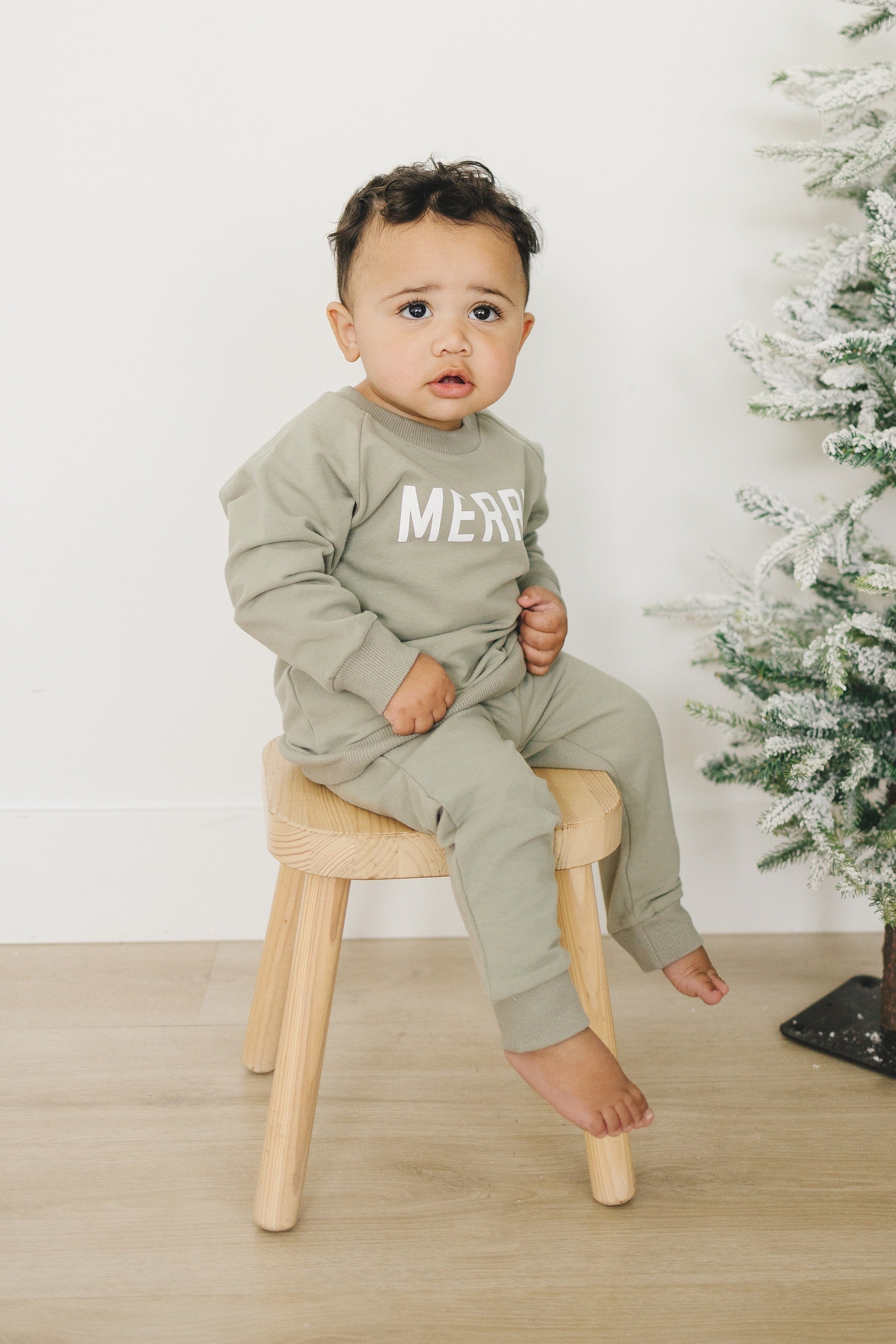Merry Graphic Organic Cotton 2pc Jogger Set - 95% Cotton