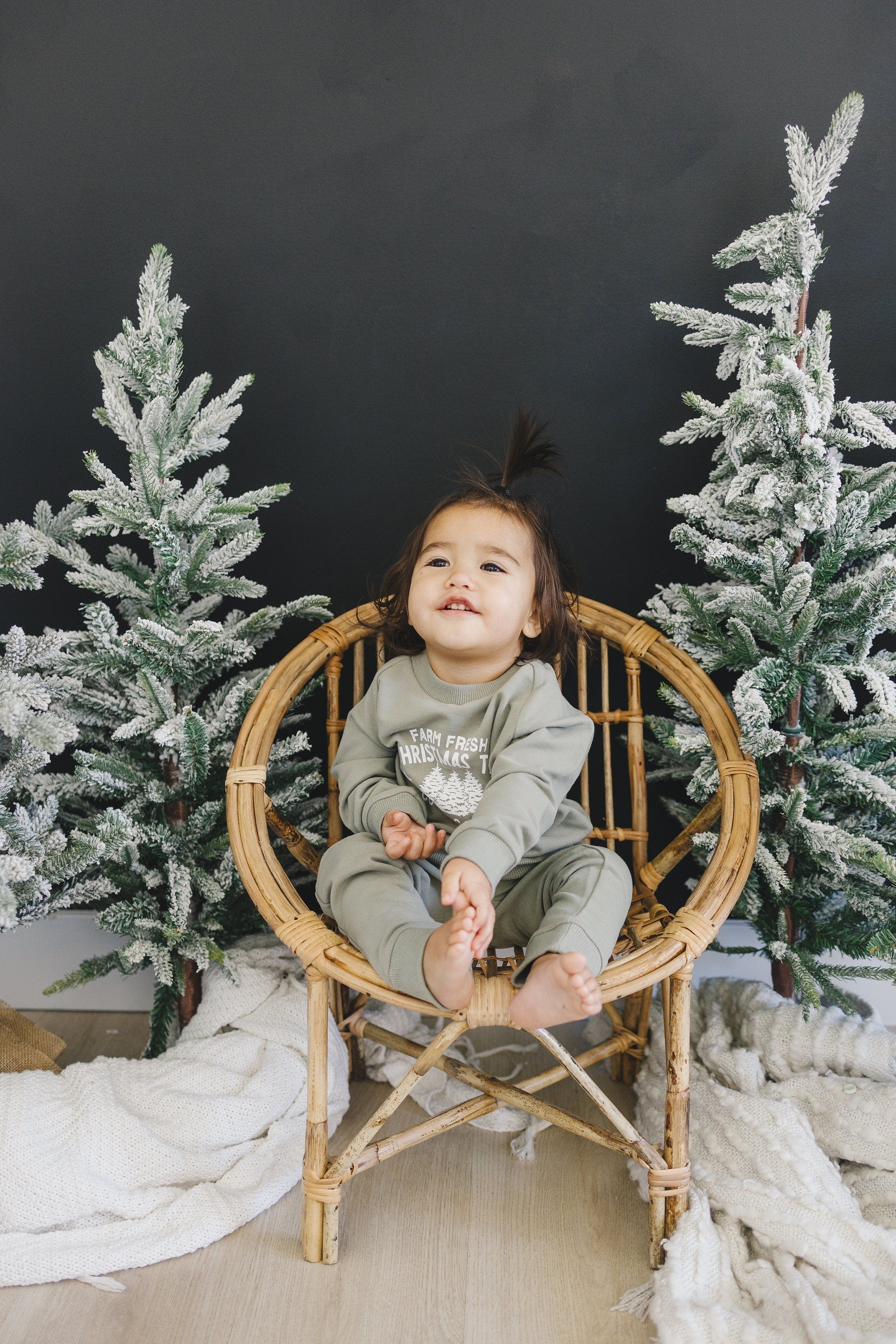 Farm Fresh Christmas Trees Organic Cotton 2pc Jogger Set *3-6 months left - 95%