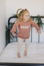 Merry Organic Cotton Crewneck Sweatshirt - Red - 95% Cotton
