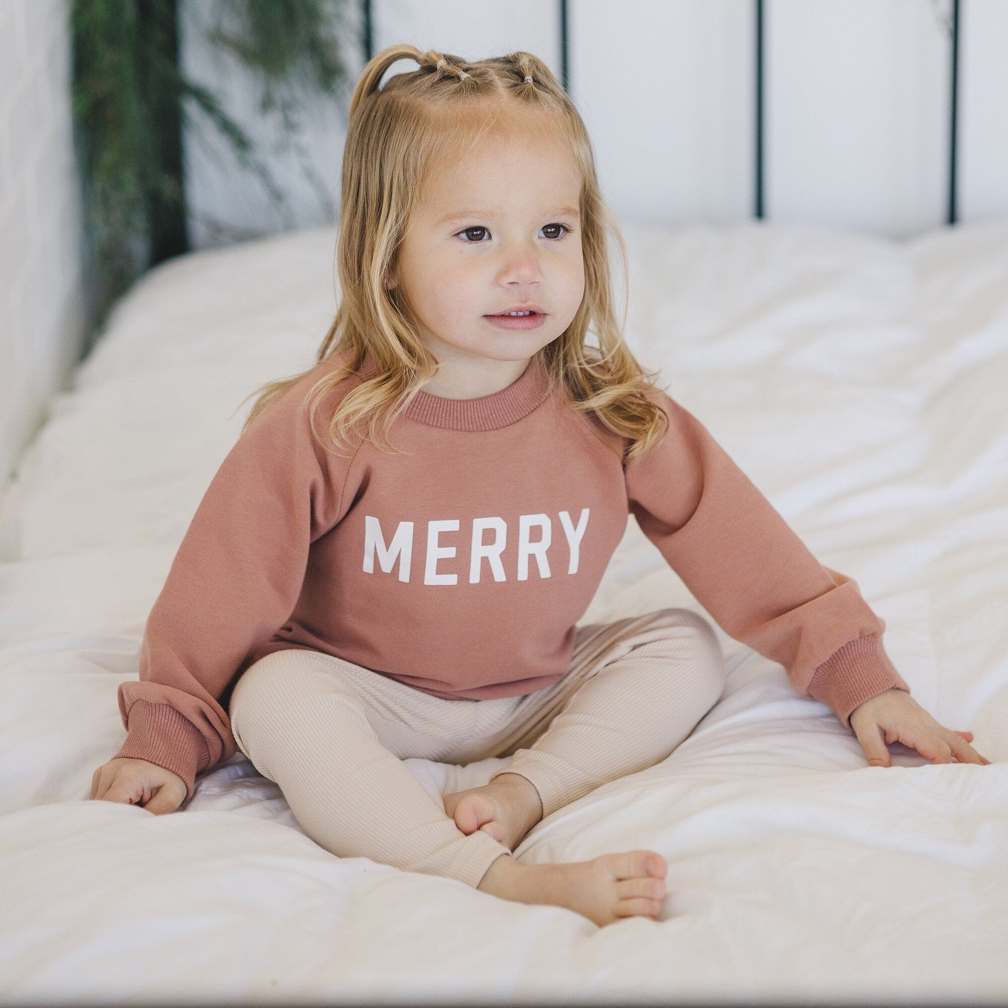 Merry Organic Cotton Crewneck Sweatshirt - Red - 95% Cotton
