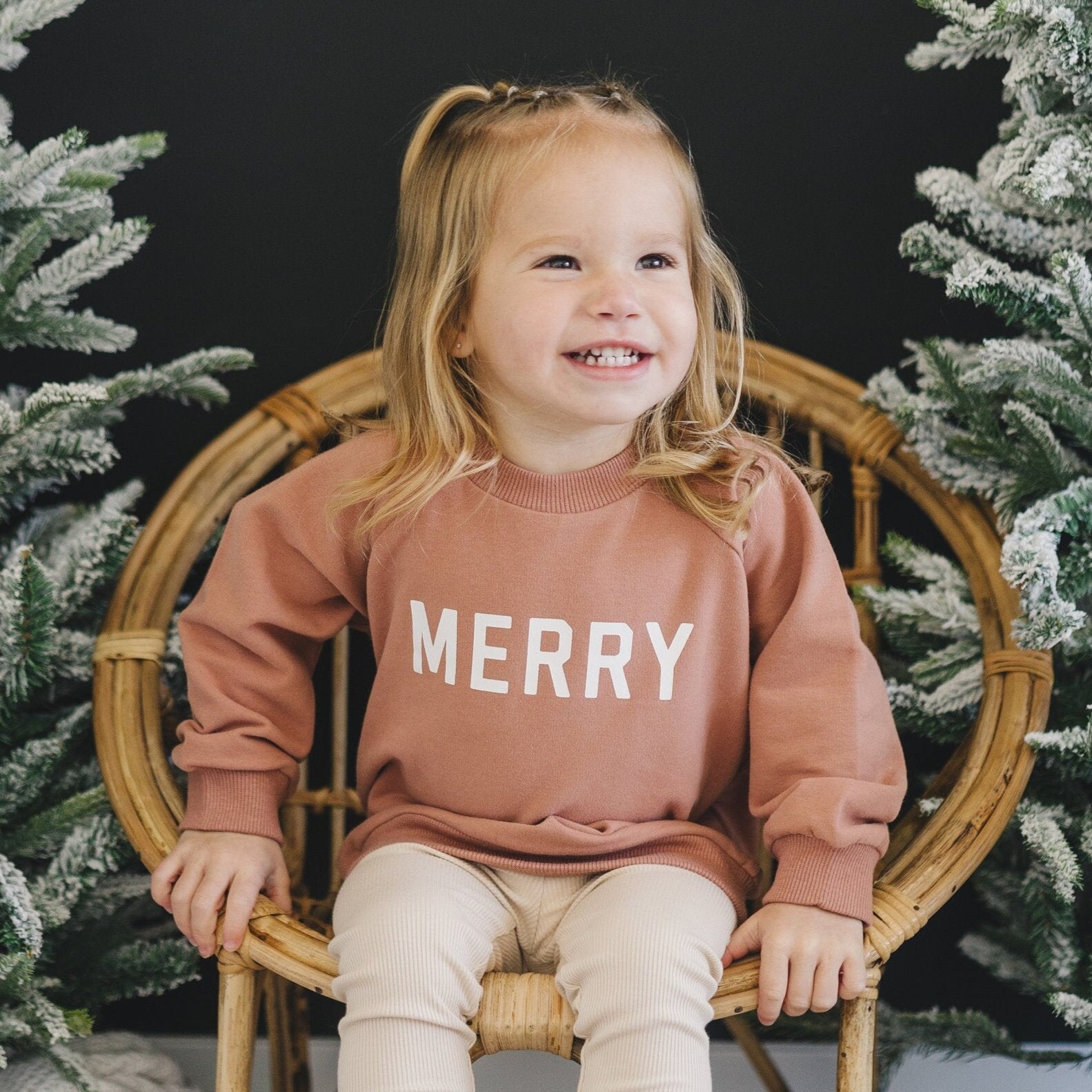 Merry Organic Cotton Crewneck Sweatshirt - Red - 95% Cotton