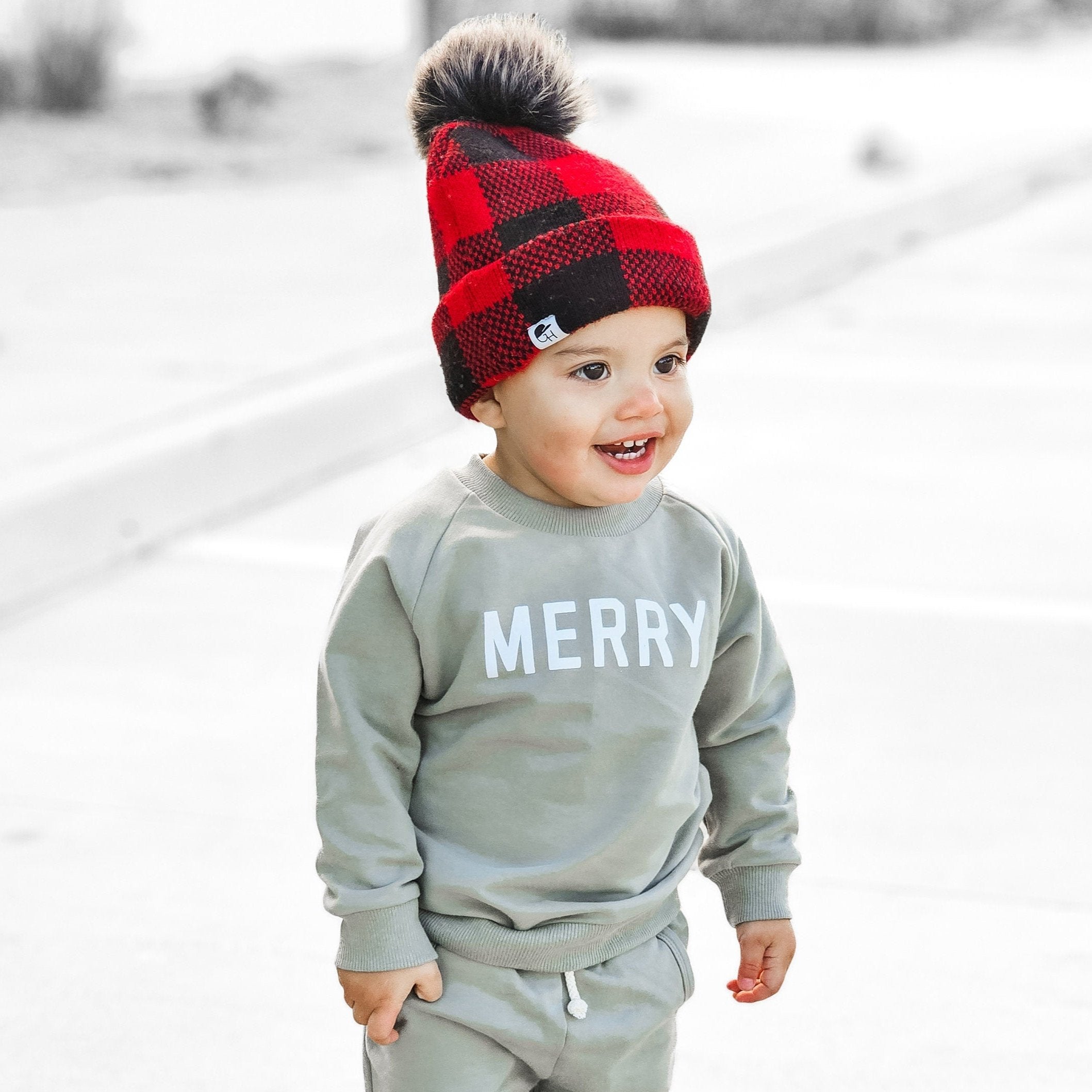 Merry Graphic Organic Cotton 2pc Jogger Set - 95% Cotton
