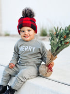Merry Graphic Organic Cotton 2pc Jogger Set - 95% Cotton