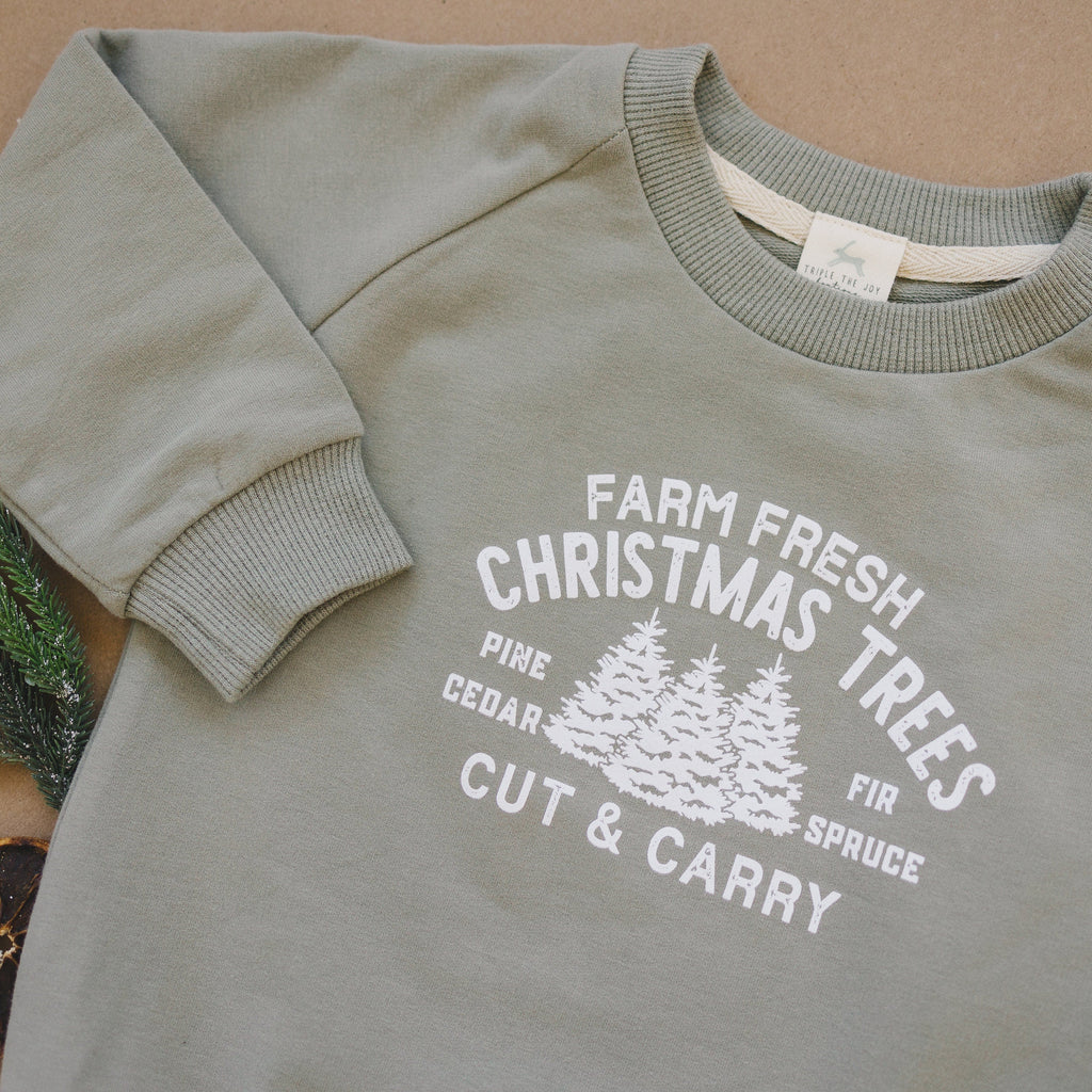 Farm Fresh Christmas Trees Organic Cotton 2pc Jogger Set *3-6 months left - 95%